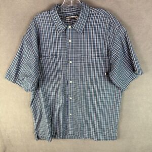 Vintage Y2K O'Neill Mens Plaid Button Up Shirt Large Plaid Blue Y2k Skate Surf